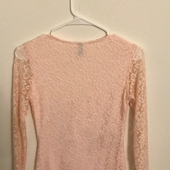 Blush pink long-sleeve dress - Picture 4 of 5